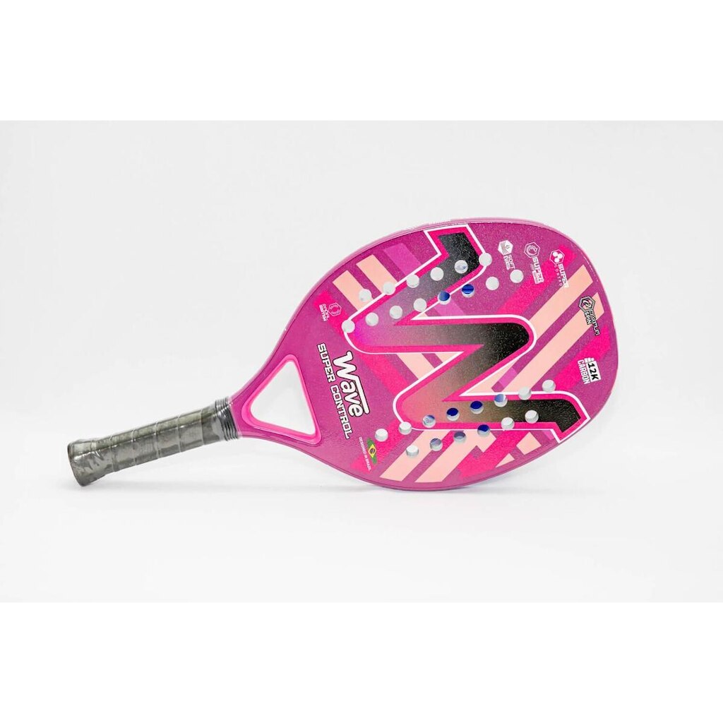 Raquete de Beach Tennis Super Control 12K Rosa - Wave
