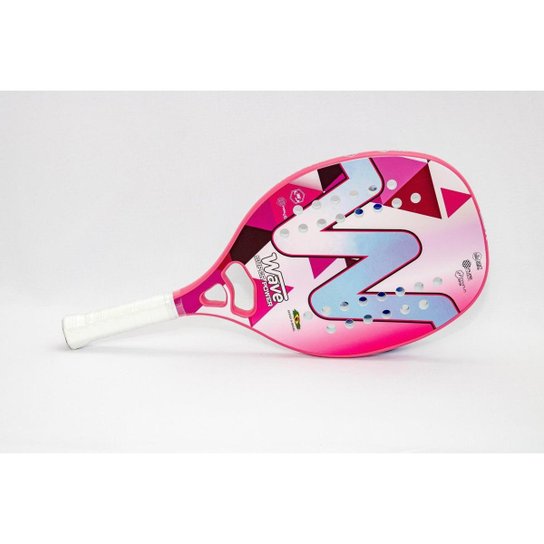 Raquete de Beach Tennis Super Power Rosa - Wave - Rosa Menor preço em Raquete de Beach Tennis Super Power Rosa - Wave - Rosa