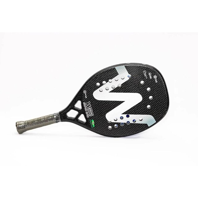 Raquete de Beach Tennis Wave Super Spin Cinza e Preto Carbono