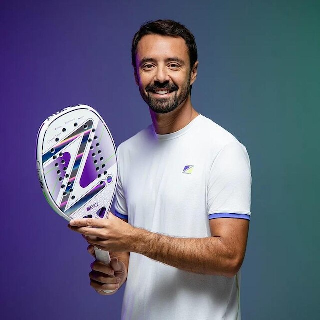 Raquete de Beach Tennis Zeiq Pro Violet Collani White