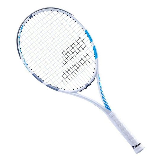 Raquete de Tênis Boost Drive Woman 16x19 260g Modelo 2021 - Babolat - Branco+Azul
