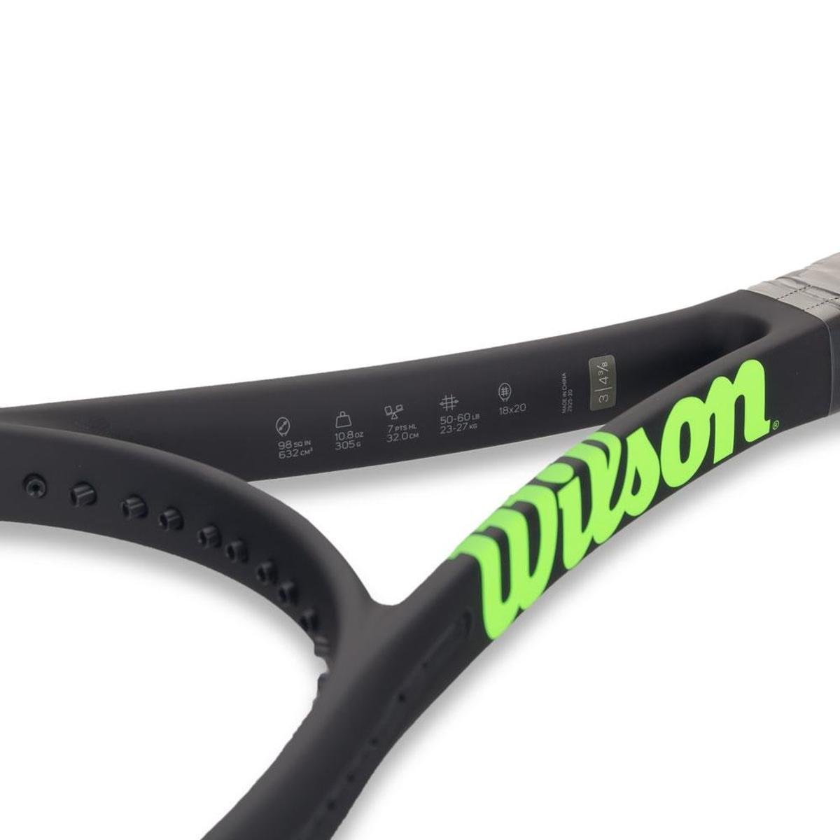 Raquete de Tênis Wilson Blade 98 V7 18x20 - Cinza+Verde | Netshoes