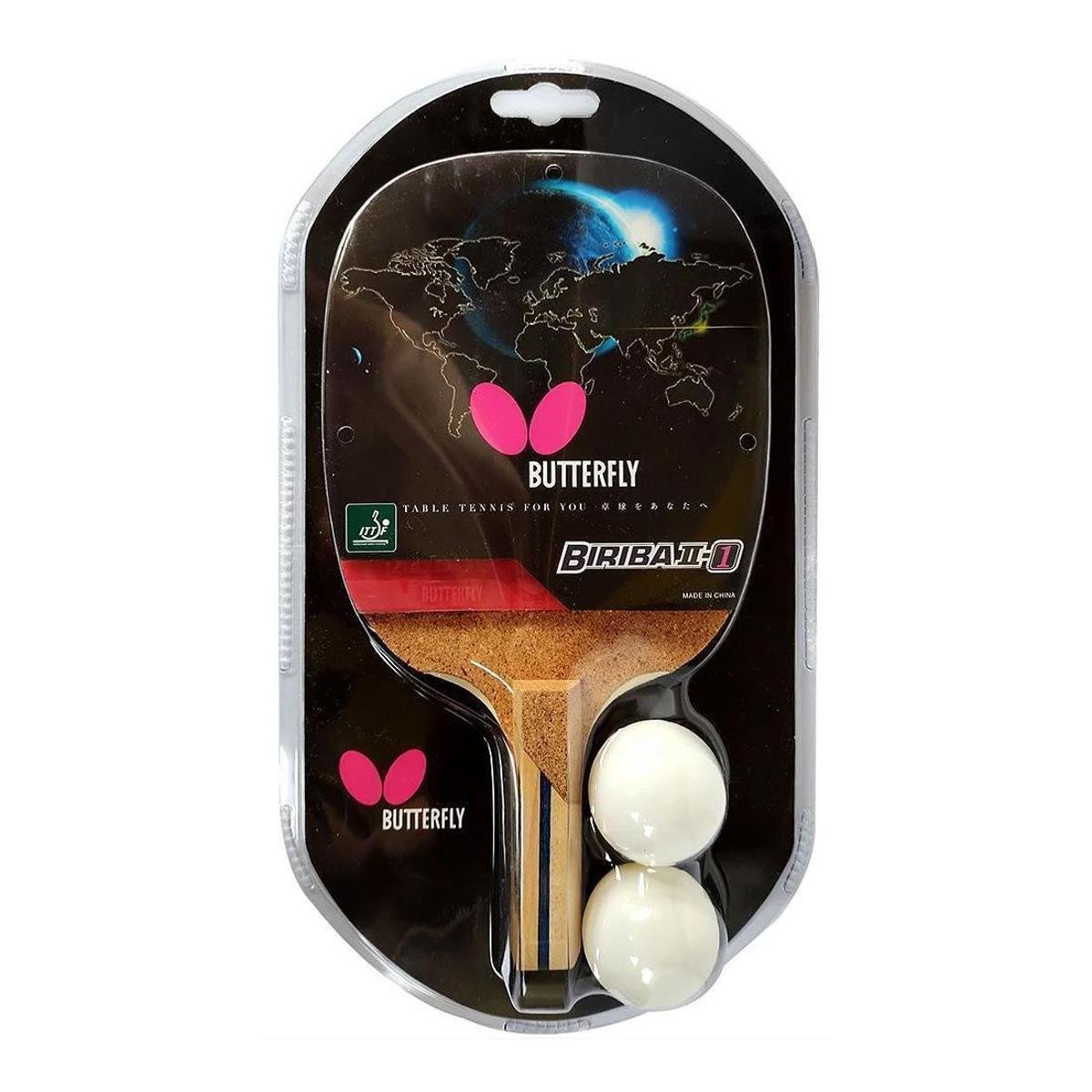 Raquete Tênis De Mesa Caneta Biriba Ii + 2 Bolas Butterfly Menor preço em Raquete Tênis De Mesa Caneta Biriba Ii + 2 Bolas Butterfly