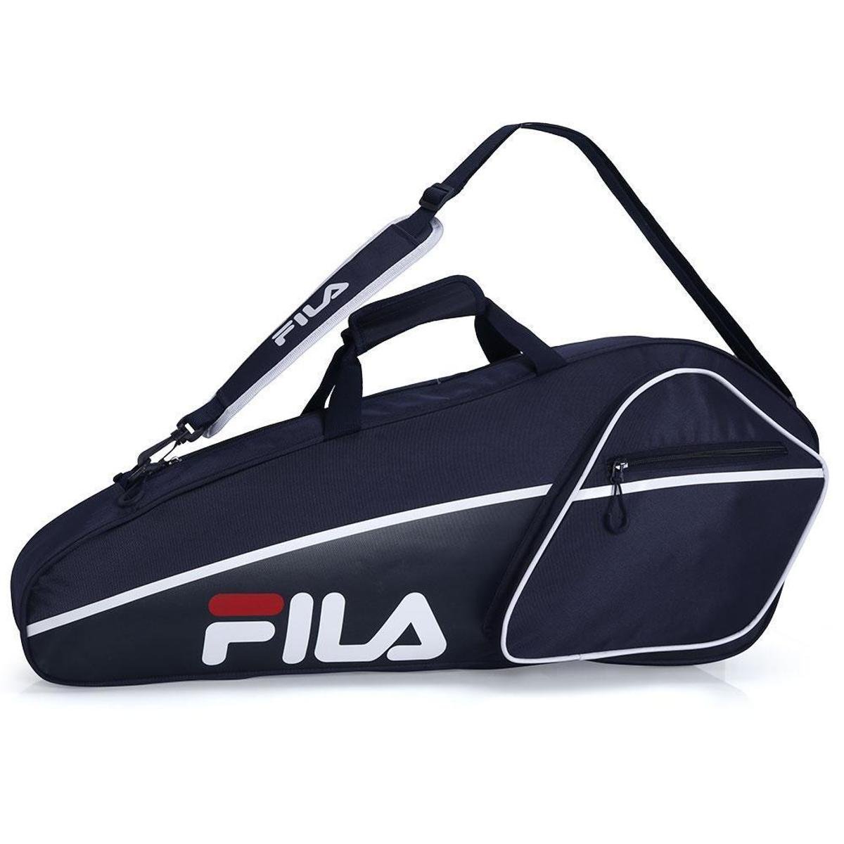 Raqueteira Fila Team X3 Marinho Menor preço em Raqueteira Fila Team X3 Marinho