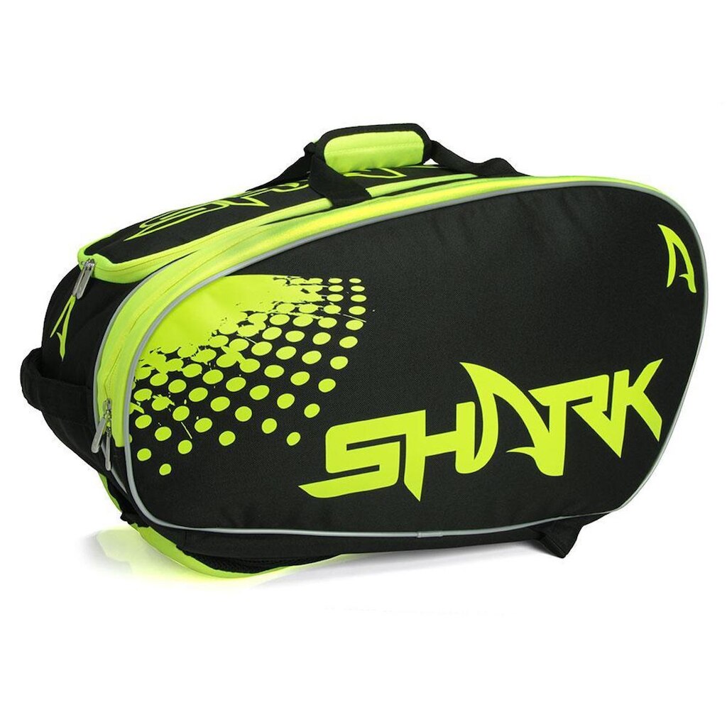Raqueteira Shark para Beach e Padel X8 Preta e Limão