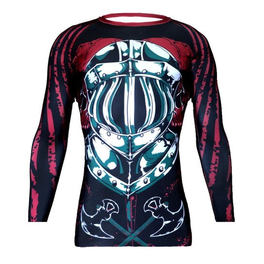 Rash Guard Elmo Spartanus Fightwear Masculina - Preto