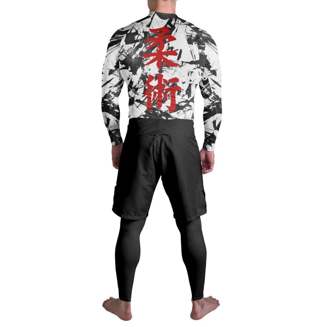 Rash Guard Fightwear Samurai Jiu Jitsu Atlética Preto Netshoes