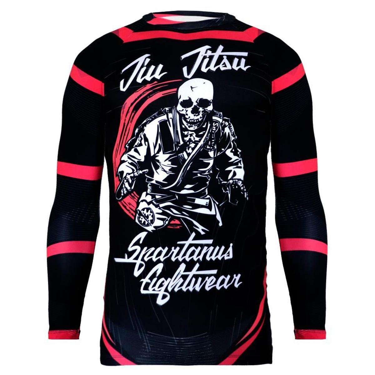 Rash Guard Spartanus Fightwear Jiu Jitsu Masculina Preto Netshoes