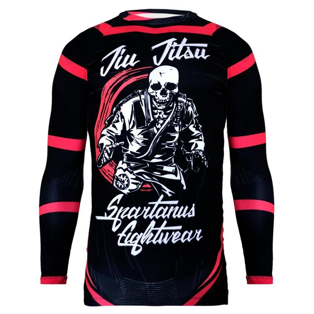 Rash Guard Spartanus Fightwear Jiu Jitsu Masculina Preto Netshoes