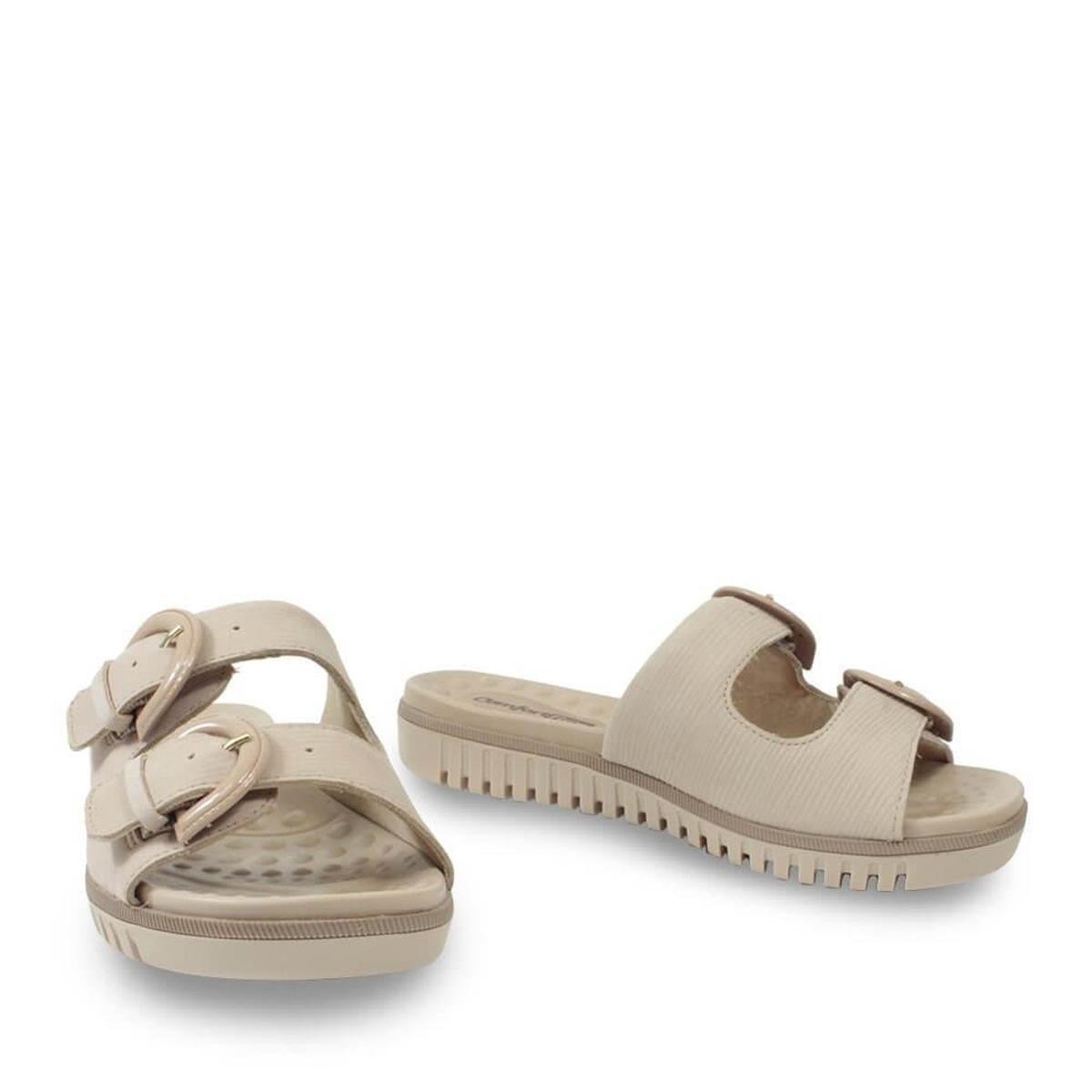 rasteira comfortflex fivela