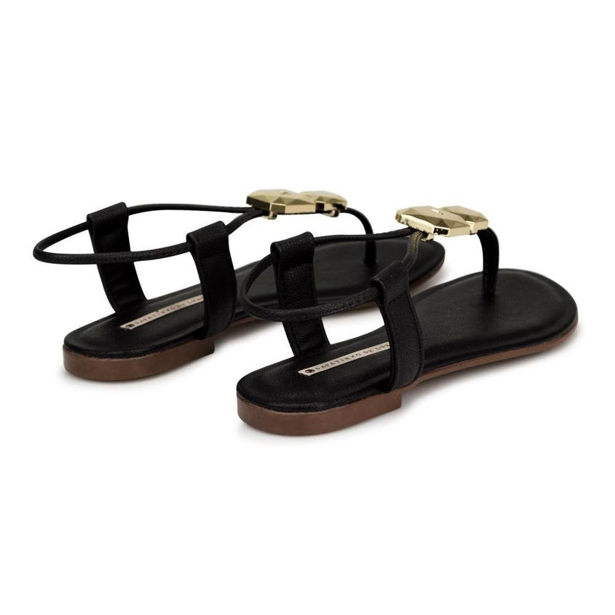 Rasteira Napa Tathi Mint Com Enfeite Sapatinho De Luxo Preto Netshoes Rasteira Napa Tathi Mint Com Enfeite Sapatinho De Luxo Preto Netshoes