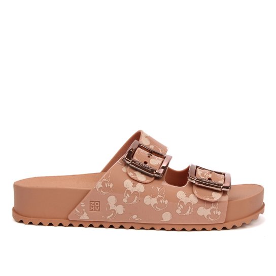 Rasteira Zaxy Slide Joy Mickey Partner - Nude Menor preço em Rasteira Zaxy Slide Joy Mickey Partner - Nude