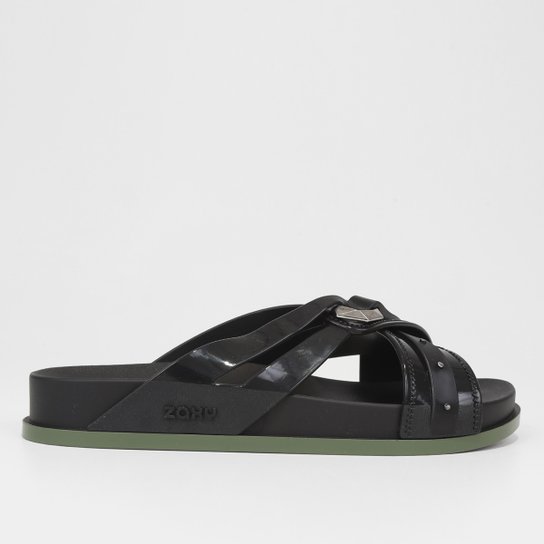 Rasteira Zaxy Tiras Cruzadas Metais - Preto é ruim? Rasteira Zaxy Tiras Cruzadas Metais - Preto é boa?