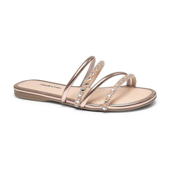 Rasteirinha Infantil Menina Casual Com Pedrarias Metalizado Pink Cats V2351 Rose Netshoes Rasteirinha Infantil Menina Casual Com Pedrarias Metalizado Pink Cats V2351 Rose Netshoes