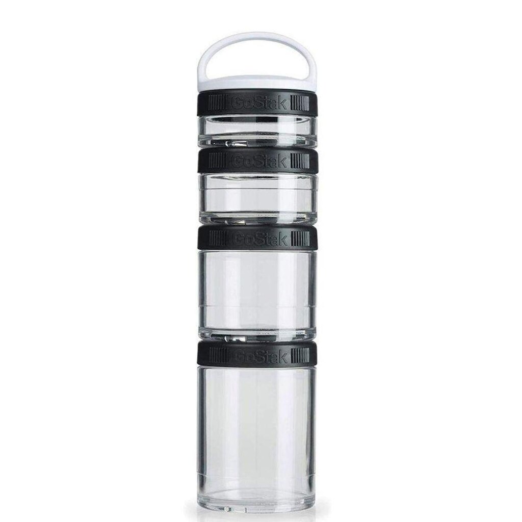 Recipiente De Armazenagem Gostak Blender Bottle Starter 4 Pack - Black