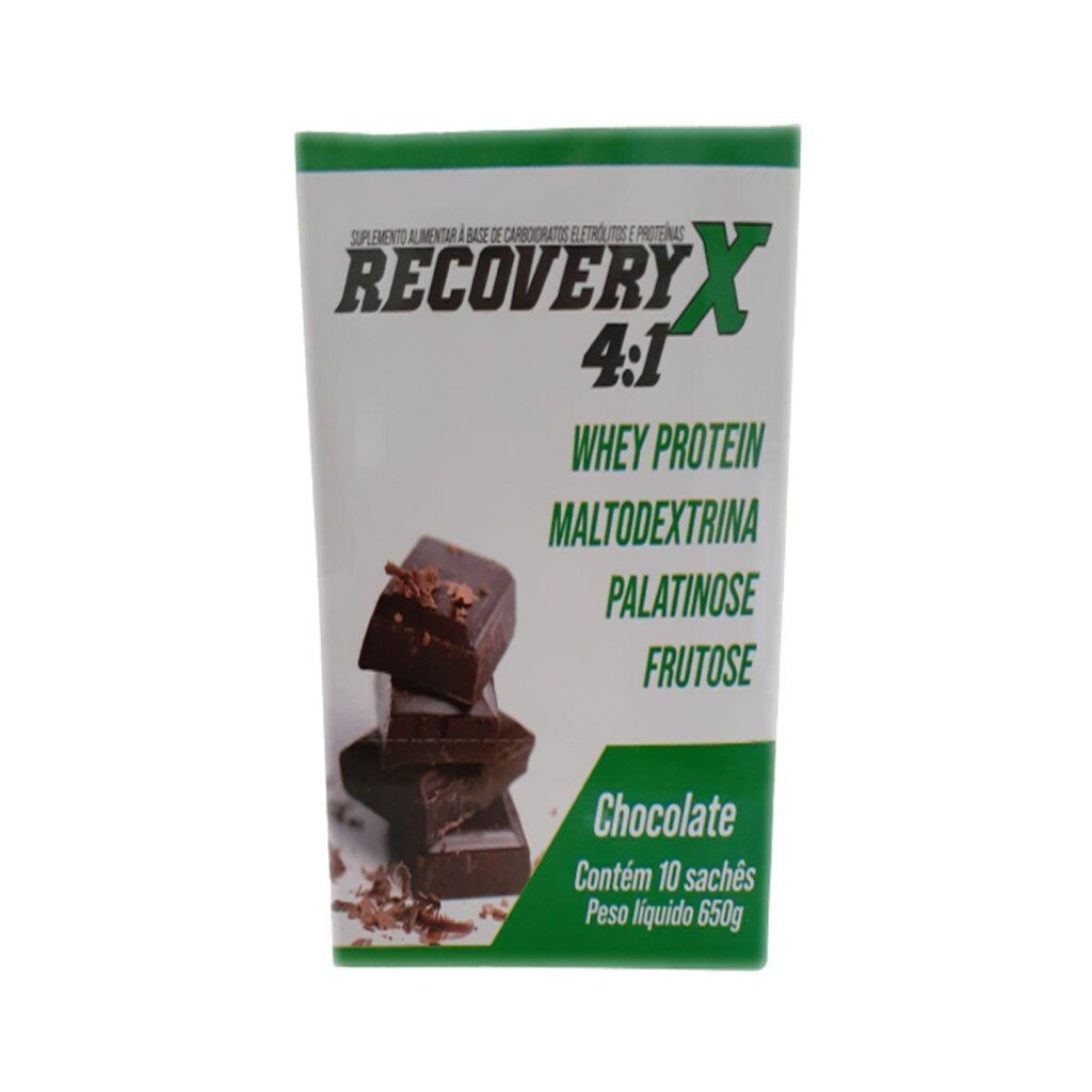 Recovery X 4:1 - 10 sachês de 65g Chocolate - Sudract Nutrition