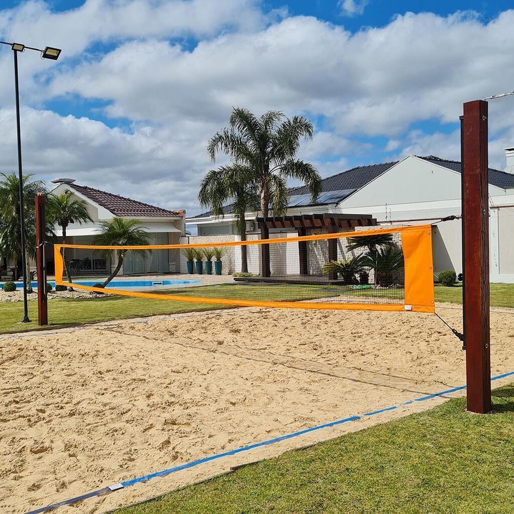 Rede Beach Tennis com banda lateral Zaka Laranja 8,60m x 0,80m