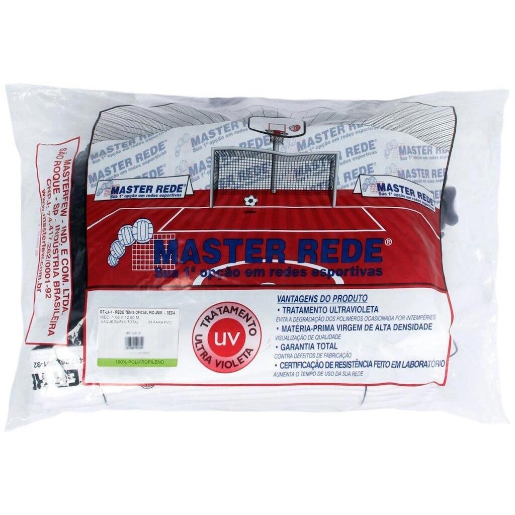 Rede De Tênis Master Competição Com 04 Faixas - Fio 4mm