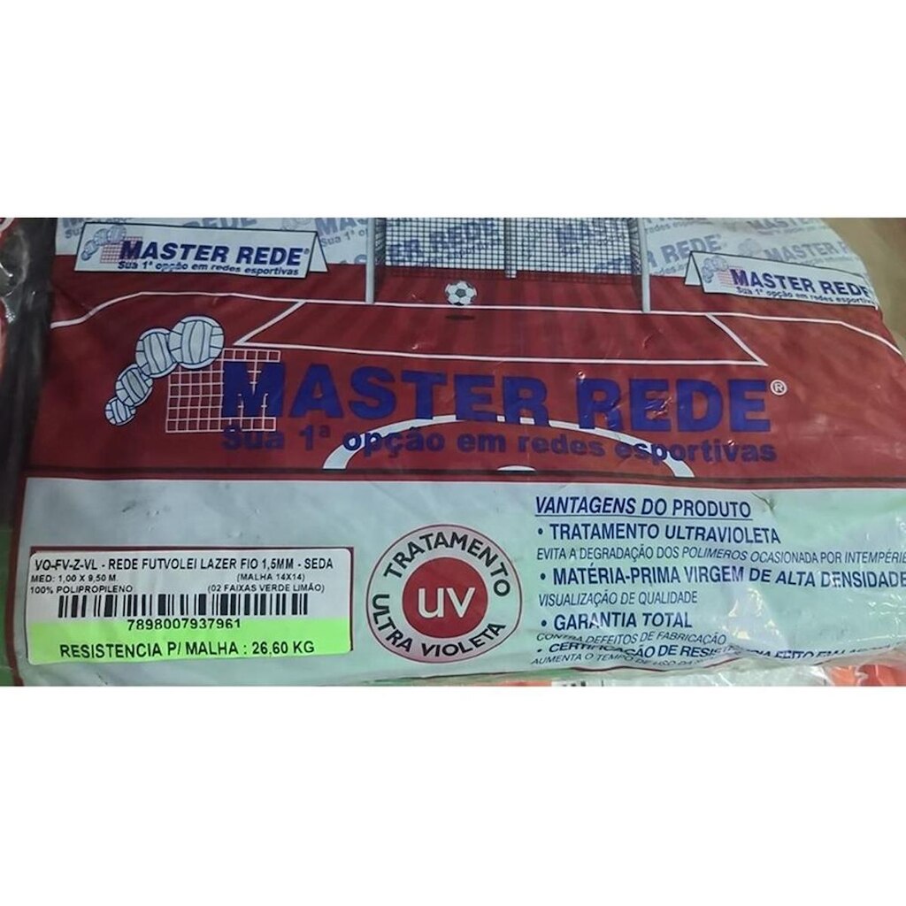 Rede Futvôlei Master Lazer 2 Faixas Fio 1,5