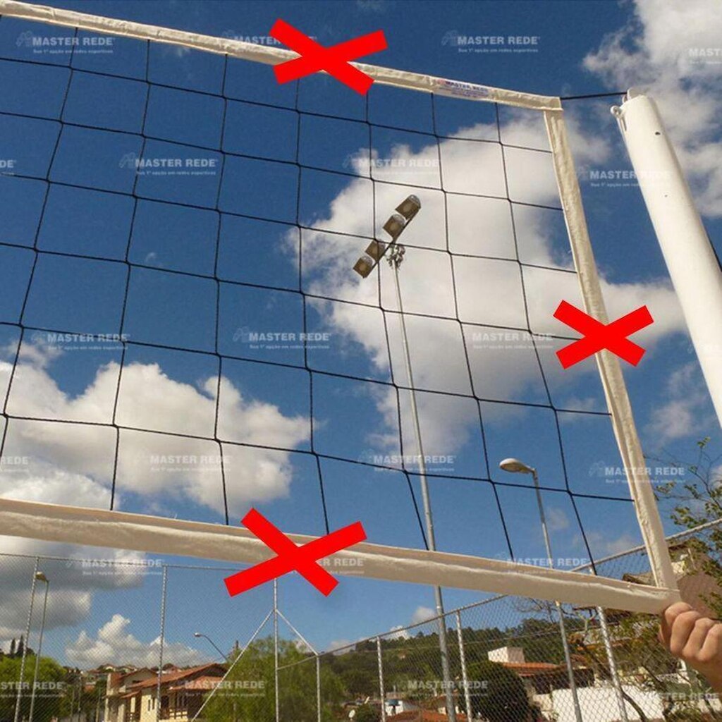 Rede Volei Lazer Sem Faixa Sintética Master Rede RVO