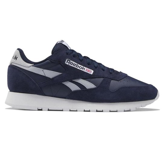 Reebok Tênis Reebok Classic Leather Masculino - Marinho Menor preço em Reebok Tênis Reebok Classic Leather Masculino - Marinho