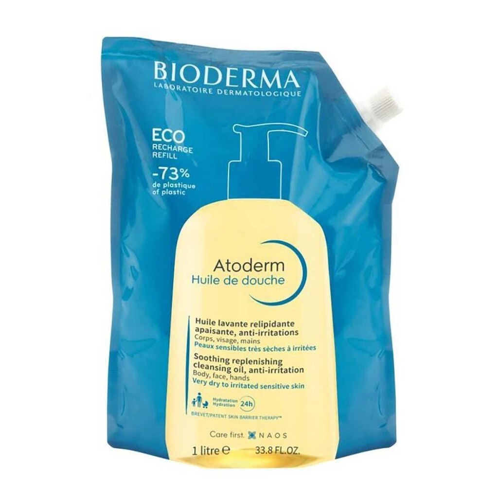 Refil Óleo de Banho Hidratante Bioderma Atoderm Huile de Douche 1L