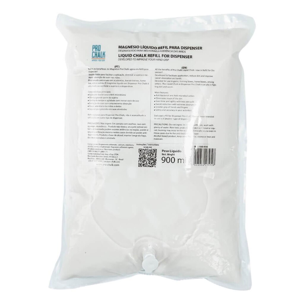 Refil Sache 900ml Magnesio Liquido Pro Chalk P/ Reservatório