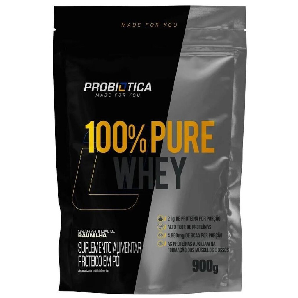 REFIL WHEY 100% PURE CONCENTRADO 900G - PROBIOTICA