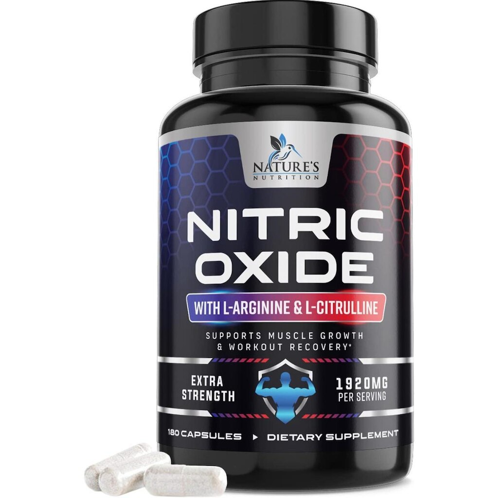 Reforço De Óxido Nítrico Nature'S Nutrition Extra Strength 180 C