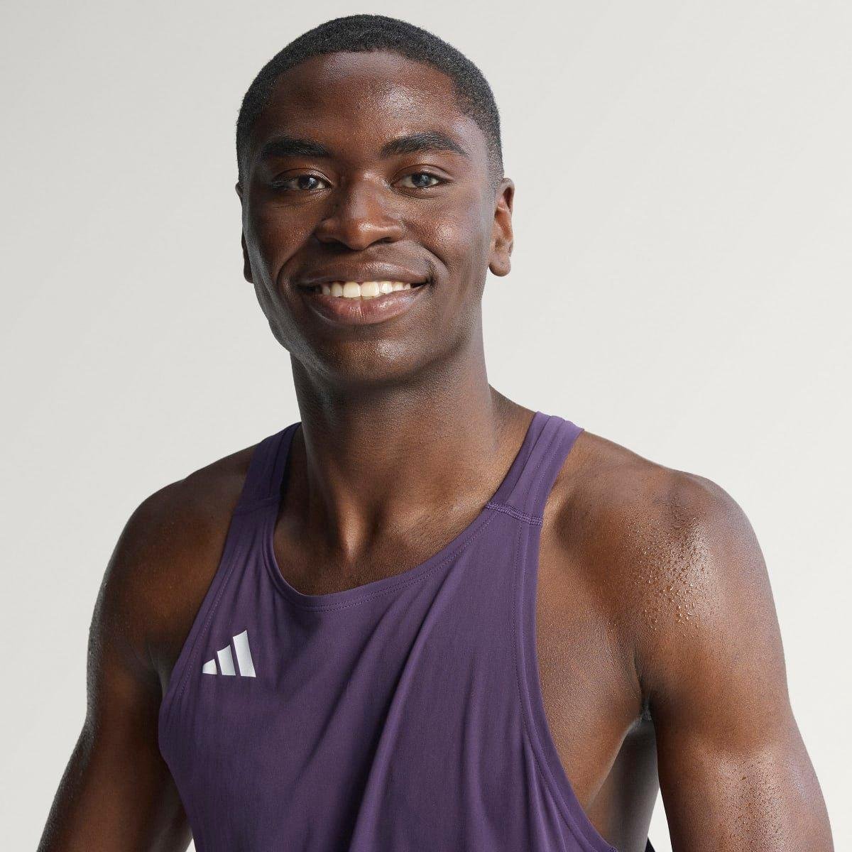 Regata Adidas Adizero Singlet Essentials Masculina - Roxo | Netshoes