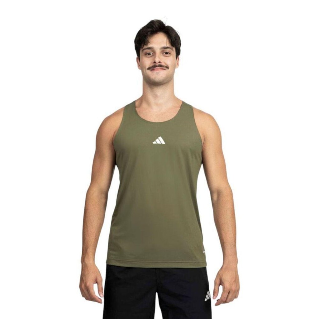 Regata Adidas Básica 3 Listras Masculina - Verde 2GG
