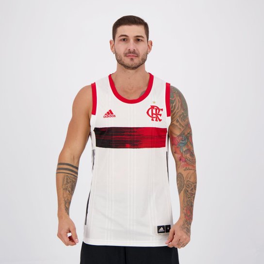 Regata Adidas Flamengo Basquete II 2021 - Branco é ruim? Regata Adidas Flamengo Basquete II 2021 - Branco é boa?