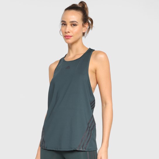 Regata Adidas Icons 3 Listras Feminina - Verde escuro é boa?