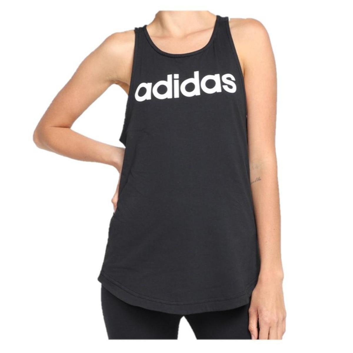REGATA ADIDAS LOGO LINEAR FEMININO TAMANHO PP Menor preço em REGATA ADIDAS LOGO LINEAR FEMININO TAMANHO PP