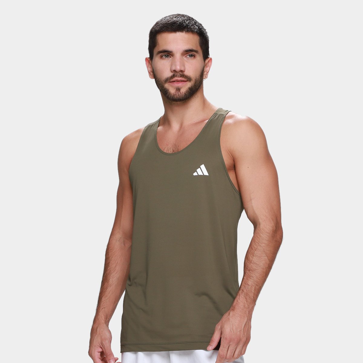 Regata Adidas Own The Run 3 Listras Masculina Menor preço em Regata Adidas Own The Run 3 Listras Masculina