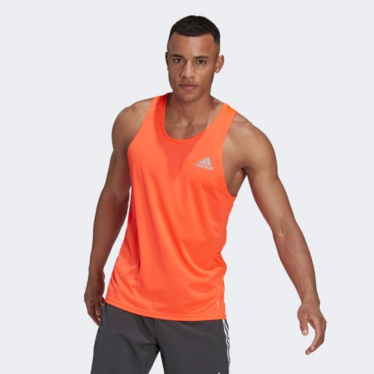 Regata Adidas Own The Run Masculina - Laranja é ruim? Regata Adidas Own The Run Masculina - Laranja é boa?