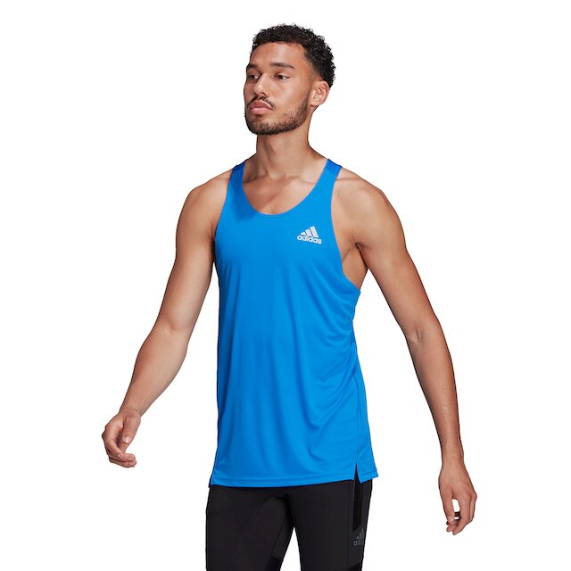 Menor preço em Regata Adidas Own The Run Masculina - Azul+Prata