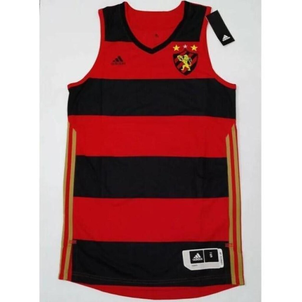 Regata Adidas Sport Recife Preto E Vermelho Basquete AZ6024-1