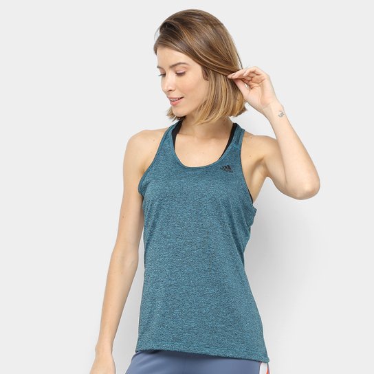 Regata Adidas Tech Prime Feminina - Azul+Preto