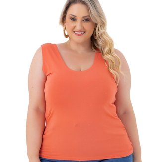 Regata Alça Larga Básica Plus Size Soltinha Super Confortável 2005.1A