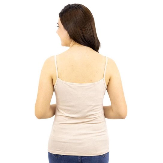 Regata Basica Feminina Alcinha Lunender Creme Netshoes Regata Basica Feminina Alcinha Lunender Creme Netshoes