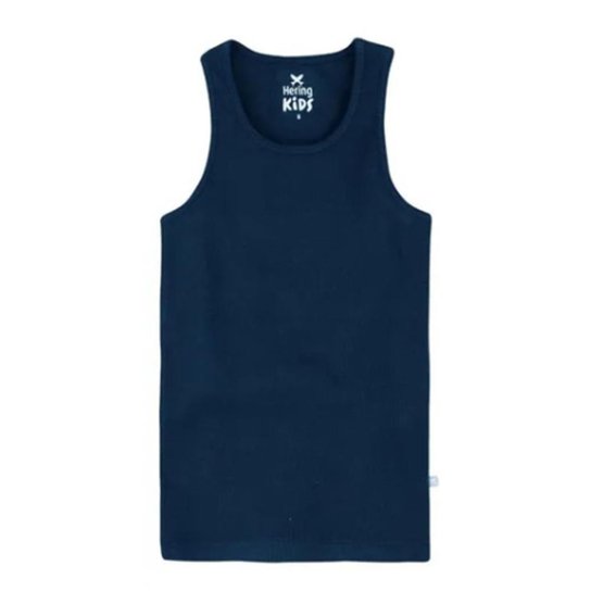 Regata Básica Infantil Feminina Em Ribana Hering Kids - Azul Escuro Menor preço em Regata Básica Infantil Feminina Em Ribana Hering Kids - Azul Escuro
