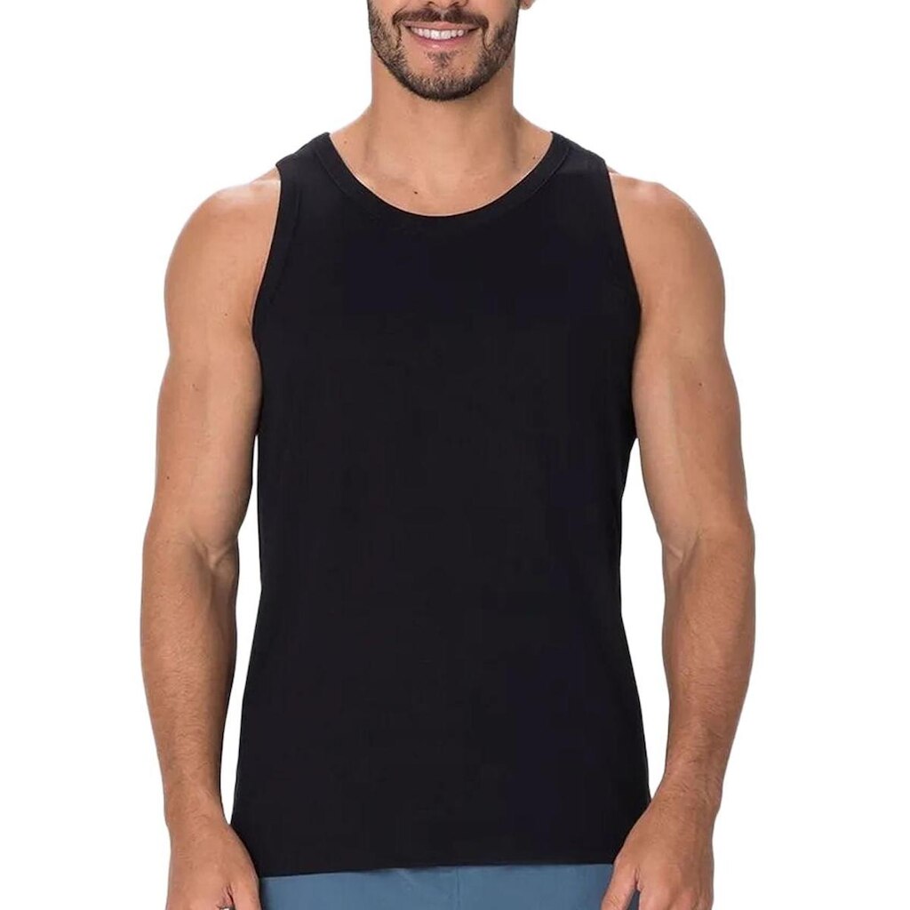 Regata Básica Malwee 1000137336 Masculina Algodão T. P/XGG
