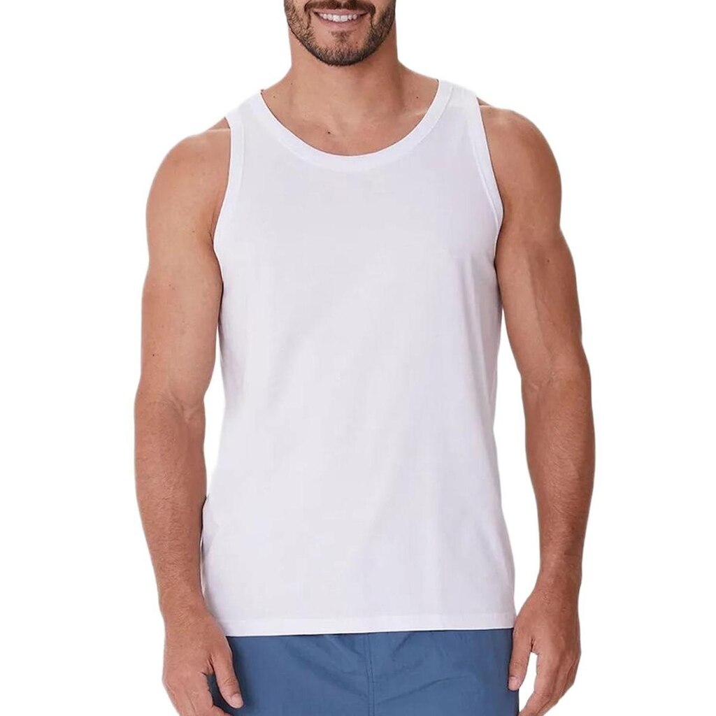 Regata Básica Malwee 1000137336 Masculina Algodão T. P/XGG