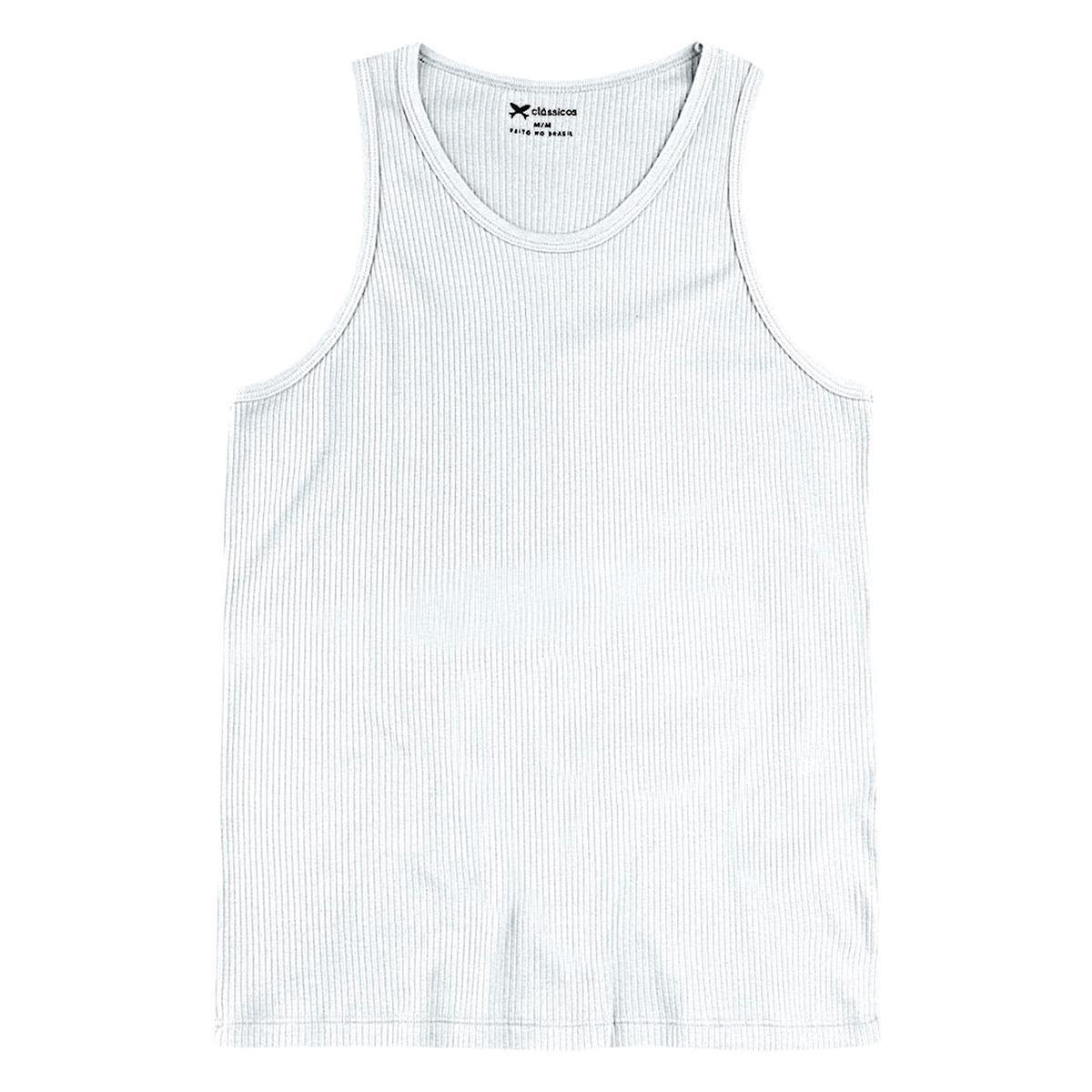 Regata Básica Slim Em Ribana Masculina Menor preço em Regata Básica Slim Em Ribana Masculina