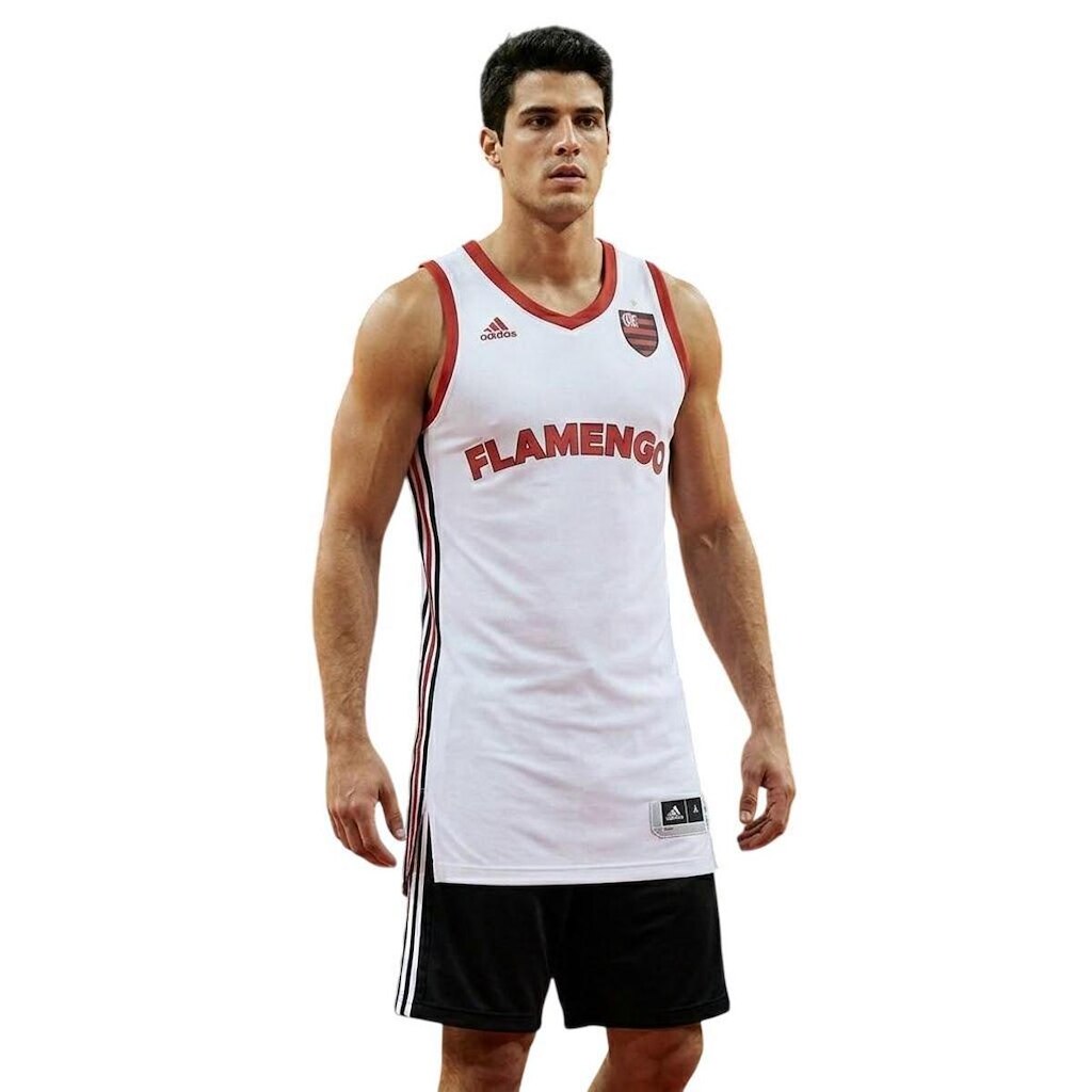 REGATA BASQUETE ADIDAS FLAMENGO AI4777 BRANCA