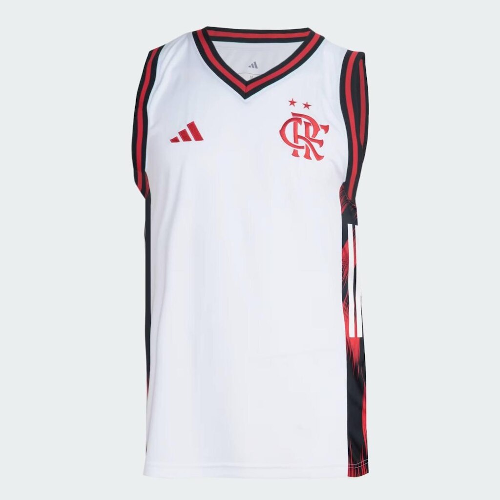 Regata Basquete Flamengo Adidas II 2025/26 Branca KE1281