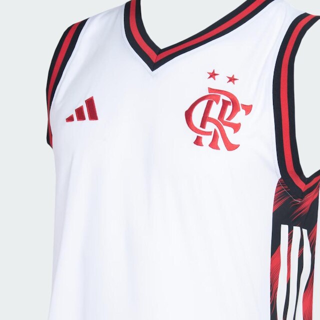 Regata Basquete Flamengo Adidas II 2025/26 Branca KE1281