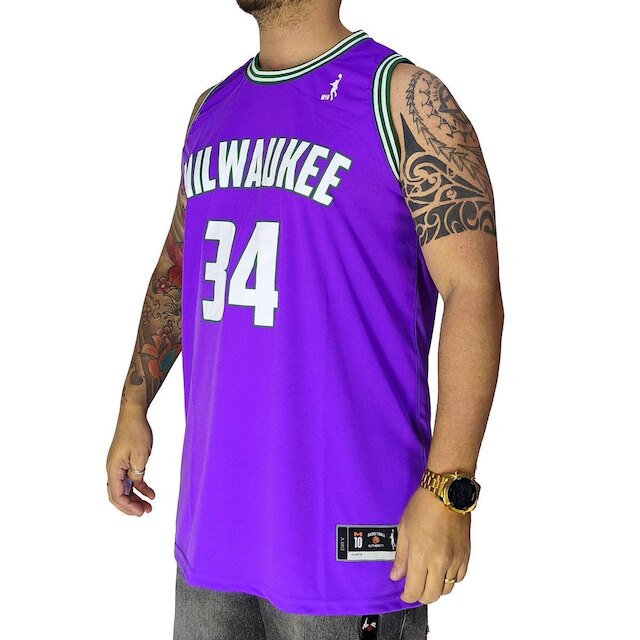 Regata Basquete M10 Milwaukee 34 Roxo