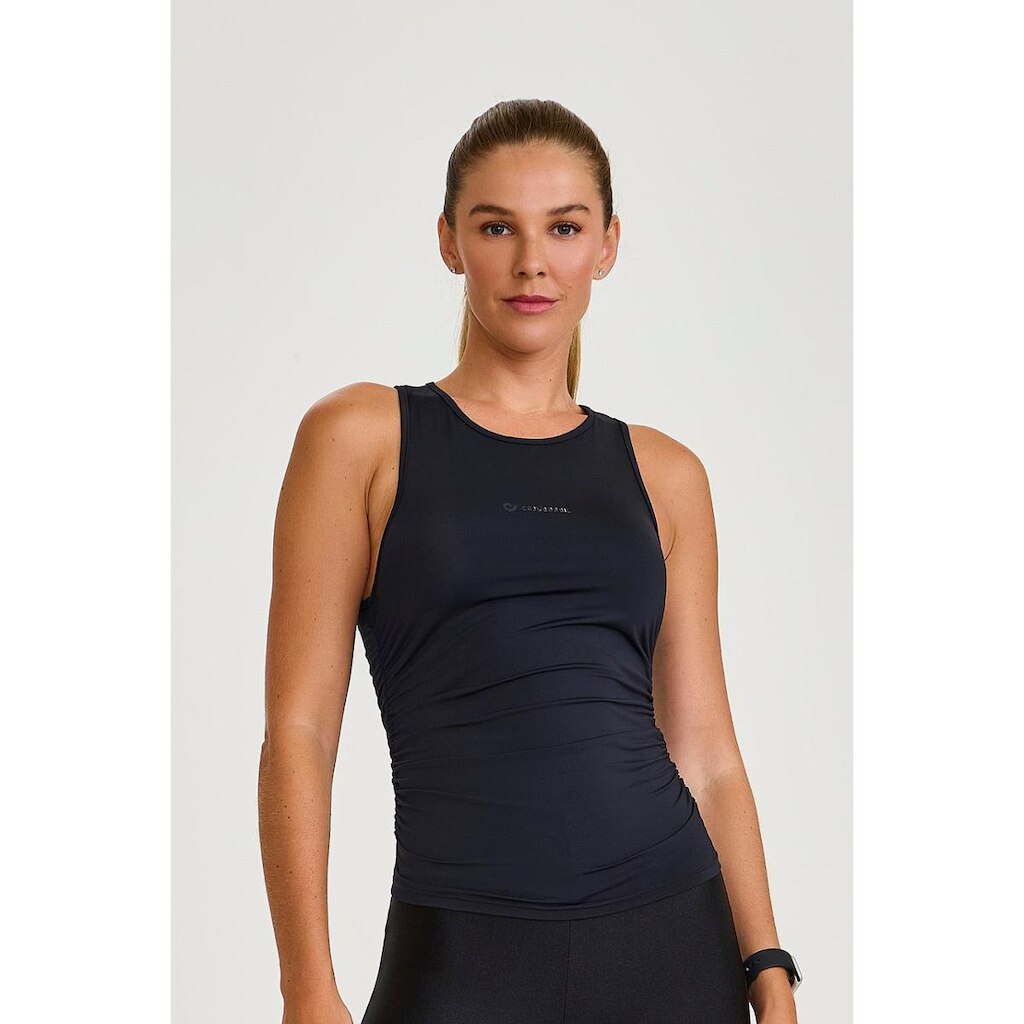 Regata Caju Brasil Uv Lateral Franzida Feminina